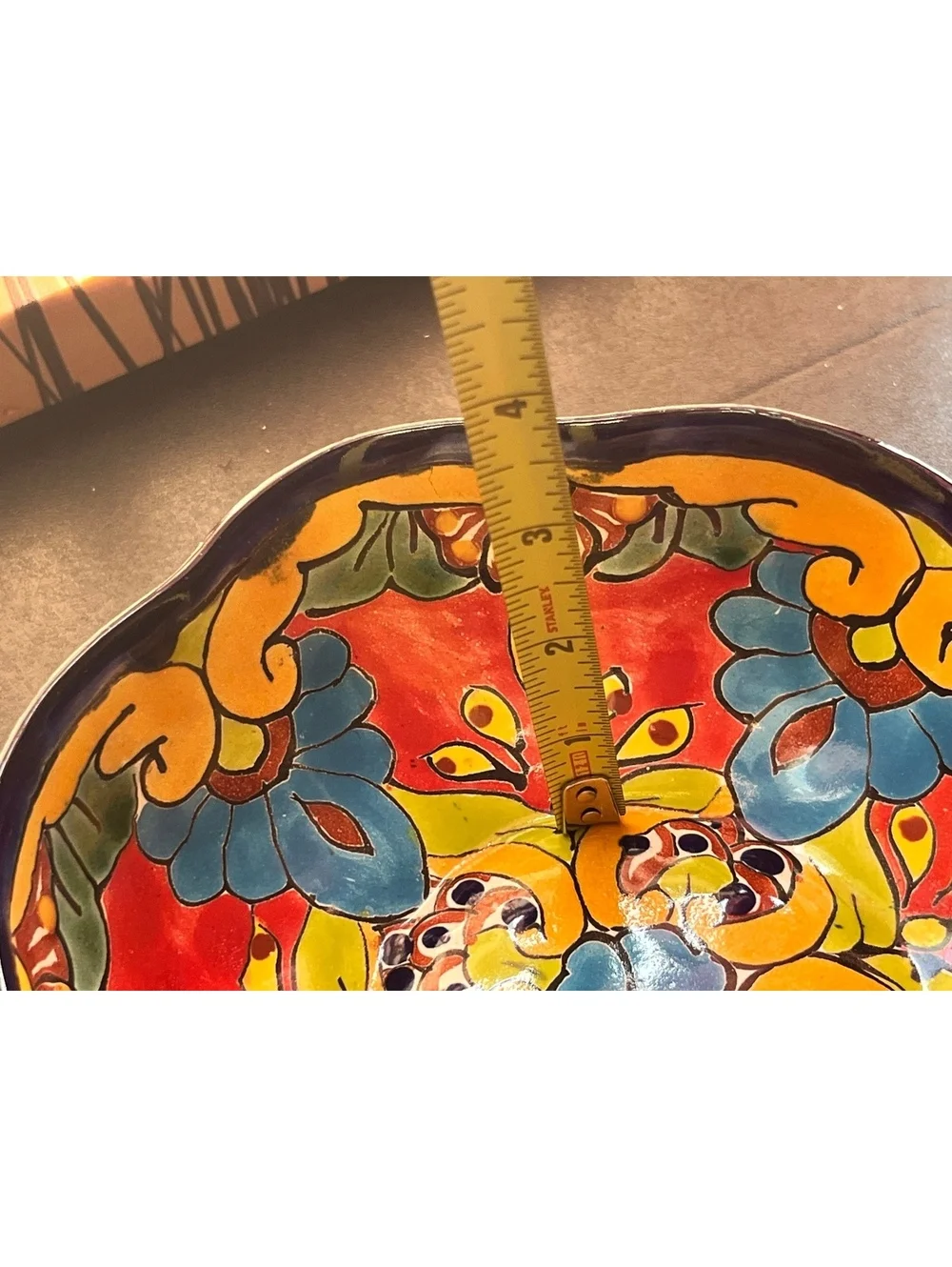 Vibrant Hand-Painted Talavera Ceramic Bowl - Colorful Mexican Art